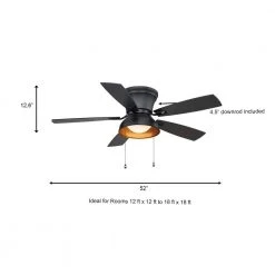 Home Decorators Collection Banneret 52 in. LED Natural Iron Ceiling Fan with Light -Flora Home Decorators Soldes natural iron home decorators collection ceiling fans with lights yg730 ni a0 1000