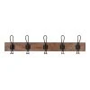 Home Decorators Collection 27 in. Textured Oak Hook Rack with 5 Copper Loop Hooks -Flora Home Decorators Soldes natural wood home decorators collection hooks 64291 64 1000