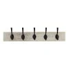 Home Decorators Collection 27 in. Solid Wood Hook Rack with 5 Iron Hooks