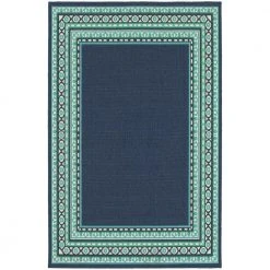Home Decorators Collection Tonga Navy 8 ft. x 11 ft. Indoor/Outdoor Area Rug