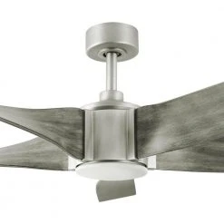 Home Decorators Collection Sky Parlor 56 in. Integrated LED Indoor Burnished Nickel Ceiling Fan with Light -Flora Home Decorators Soldes nickel home decorators collection ceiling fans with lights 34613 66 1000