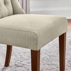 Home Decorators Collection Dorbrook Diamond-Tufted Upholstered Dining Chairs in Oatmeal (Set of 2) -Flora Home Decorators Soldes oatmeal home decorators collection dining chairs pjc674 pj223 a0 1000