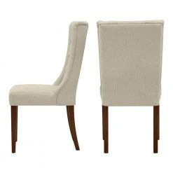 Home Decorators Collection Dorbrook Diamond-Tufted Upholstered Dining Chairs in Oatmeal (Set of 2) -Flora Home Decorators Soldes oatmeal home decorators collection dining chairs pjc674 pj223 c3 1000