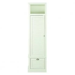 Home Decorators Collection Shutter 43.5 in. H x 15.5 in. W x 1 in. D Modular Closed Left Locker in Off White -Flora Home Decorators Soldes off white home decorators collection lockers sk18732d1 pw 1f 1000