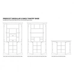 Home Decorators Collection Prescott Polar White Modular 6-Shelf Pantry Base -Flora Home Decorators Soldes off white home decorators collection pantry cabinets 9950700410 77 1000
