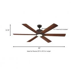 Home Decorators Collection Renwick 60 in. Integrated LED Oil Rubbed Bronze Ceiling Fan with Light Kit Remote Control Works with Google and Alexa -Flora Home Decorators Soldes oil rubbed bronze home decorators collection ceiling fans with lights 14736 bond a0 1000
