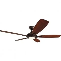 Home Decorators Collection Petersford 52 in. Integrated LED Indoor Oil Rubbed Bronze Ceiling Fan with Light Kit and Remote Control -Flora Home Decorators Soldes oil rubbed bronze home decorators collection ceiling fans with lights 24426 66 1000