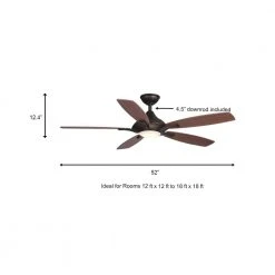 Home Decorators Collection Petersford 52 in. Integrated LED Indoor Oil Rubbed Bronze Ceiling Fan with Light Kit and Remote Control -Flora Home Decorators Soldes oil rubbed bronze home decorators collection ceiling fans with lights 24426 a0 1000