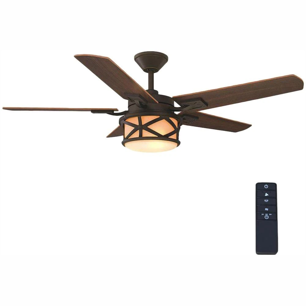 Home Decorators Collection Copley 52 in. Indoor/Outdoor LED Oil Rubbed Bronze Ceiling Fan with Light Kit, Downrod, Remote and Reversible Blades 3 Home Decorators Collection Copley 52 in. Indoor/Outdoor LED Oil Rubbed Bronze Ceiling Fan with Light Kit, Downrod, Remote and Reversible Blades