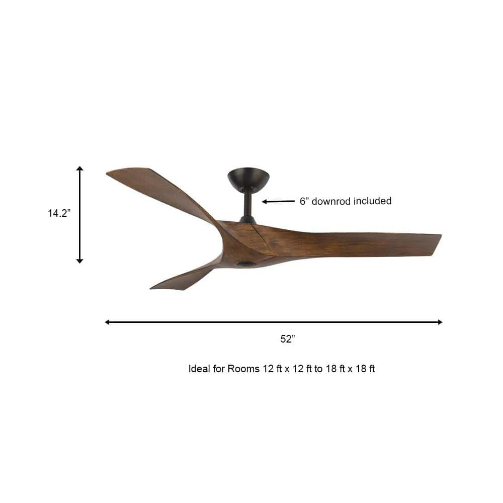 Home Decorators Collection Wesley 52 in. Indoor/Outdoor Oil Rubbed Bronze DC Motor Ceiling Fan with Remote Control 6 Home Decorators Collection Wesley 52 in. Indoor/Outdoor Oil Rubbed Bronze DC Motor Ceiling Fan with Remote Control - Image 4