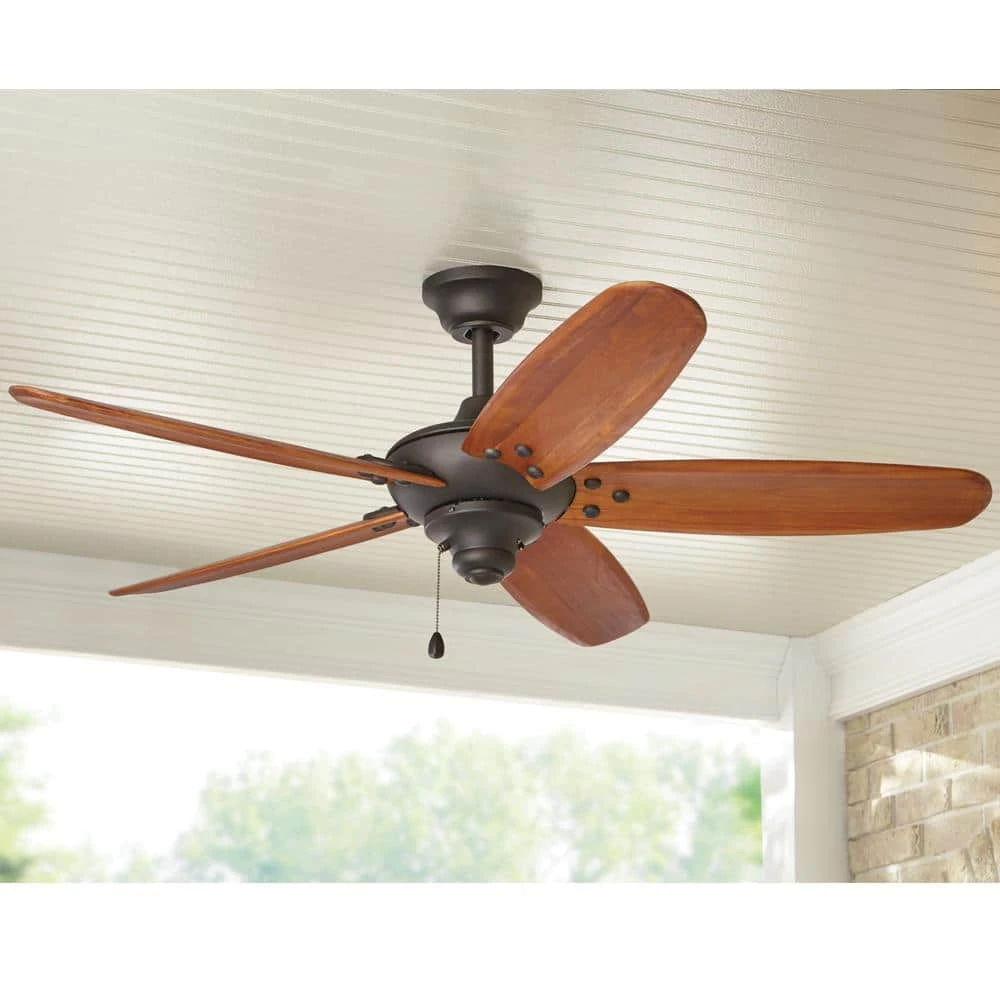 Home Decorators Collection Altura 48 in. Indoor/Outdoor Oil-Rubbed Bronze Ceiling Fan with Downrod and Reversible Motor; Light Kit Adaptable 4 Home Decorators Collection Altura 48 in. Indoor/Outdoor Oil-Rubbed Bronze Ceiling Fan with Downrod and Reversible Motor; Light Kit Adaptable - Image 2