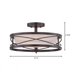 Home Decorators Collection Thayer 2-Light Oil Rubbed Bronze Semi-Flushmount -Flora Home Decorators Soldes oil rubbed bronze home decorators collection flush mount lights 34761 hbu 40 1000