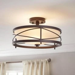 Home Decorators Collection Thayer 2-Light Oil Rubbed Bronze Semi-Flushmount -Flora Home Decorators Soldes oil rubbed bronze home decorators collection flush mount lights 34761 hbu e1 1000