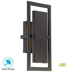 Home Decorators Collection Railford 1-Light Oil Rubbed Bronze Outdoor Integrated LED Wall Lantern Sconce with Etched Lens -Flora Home Decorators Soldes oil rubbed bronze home decorators collection outdoor sconces 23741 44 1000