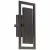 Home Decorators Collection Railford 1-Light Oil Rubbed Bronze Outdoor Integrated LED Wall Lantern Sconce with Etched Lens