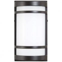 Home Decorators Collection 1-Light Oil Rubbed Bronze LED Outdoor Wall Mount Lantern with White Glass -Flora Home Decorators Soldes oil rubbed bronze home decorators collection outdoor sconces 29800 1f 1000