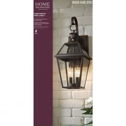 Home Decorators Collection French Quarter Gas Style 2-Light Outdoor Wall Lantern Sconce -Flora Home Decorators Soldes oil rubbed bronze home decorators collection outdoor sconces jlw1612a 3 4f 1000