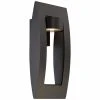 Home Decorators Collection Frolynn 1-Light Oil Rubbed Bronze with Gold Highlights Outdoor Integrated LED Wall Lantern Sconce with Etched Glass