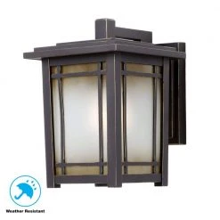 Home Decorators Collection Port Oxford 1-Light Oil Rubbed Chestnut Outdoor Wall Lantern Sconce -Flora Home Decorators Soldes oil rubbed chestnut home decorators collection outdoor sconces 23113 66 1000