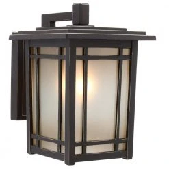 Home Decorators Collection Port Oxford 1-Light Oil Rubbed Chestnut Outdoor Wall Lantern Sconce -Flora Home Decorators Soldes oil rubbed chestnut home decorators collection outdoor sconces 23212 1d 1000