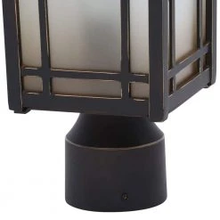 Home Decorators Collection Port Oxford 1-Light Oil-Rubbed Chestnut Outdoor Post Mount Lantern -Flora Home Decorators Soldes oil rubbed chestnut home decorators collection post lanterns 23116 a0 1000