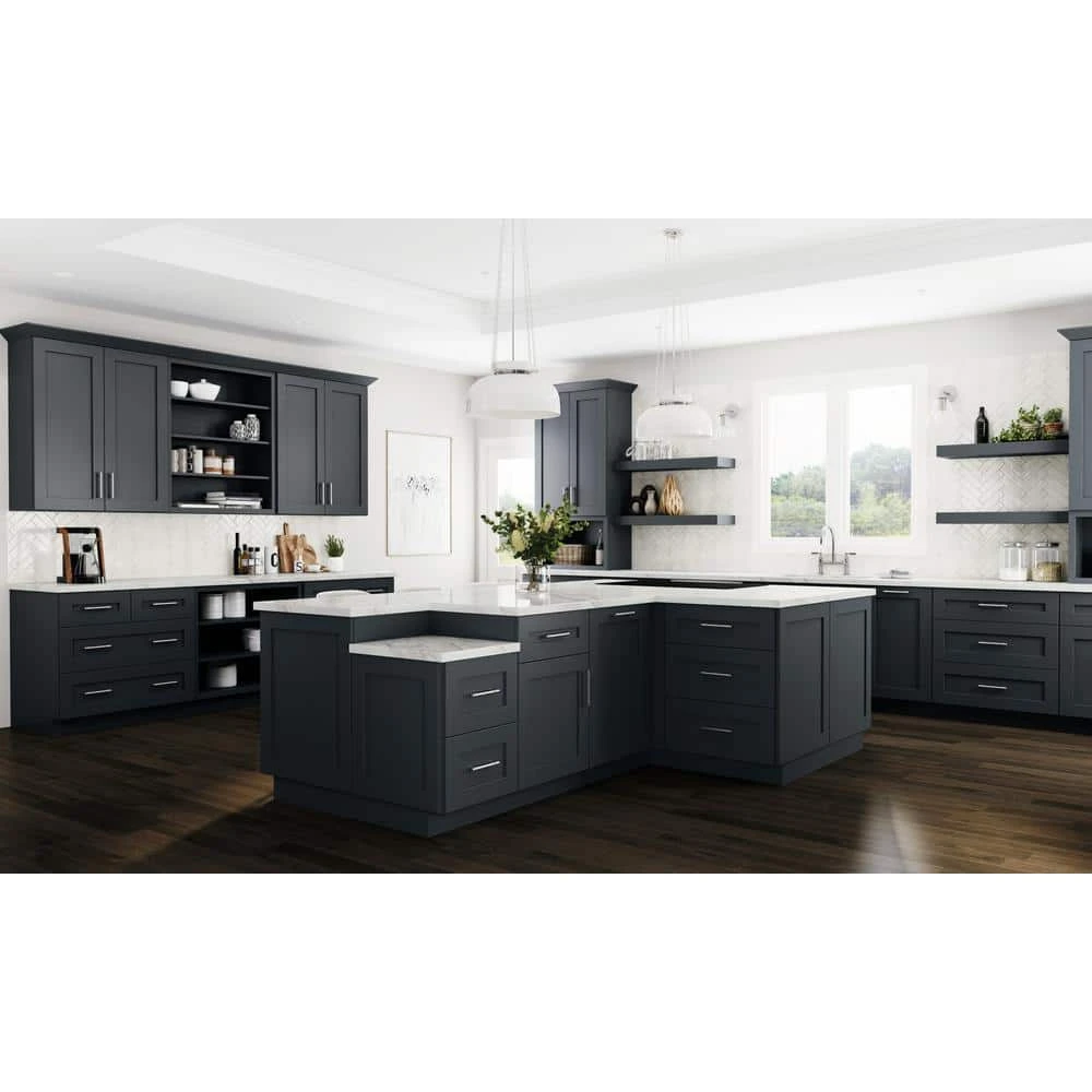 Home Decorators Collection Navarre Onyx Gray Plywood Assembled Shaker Stock Wall Kitchen Cabinet Filler Strip (3 in. x 90 in. x 0.75 in.) 10 Home Decorators Collection Navarre Onyx Gray Plywood Assembled Shaker Stock Wall Kitchen Cabinet Filler Strip (3 in. x 90 in. x 0.75 in.) - Image 8
