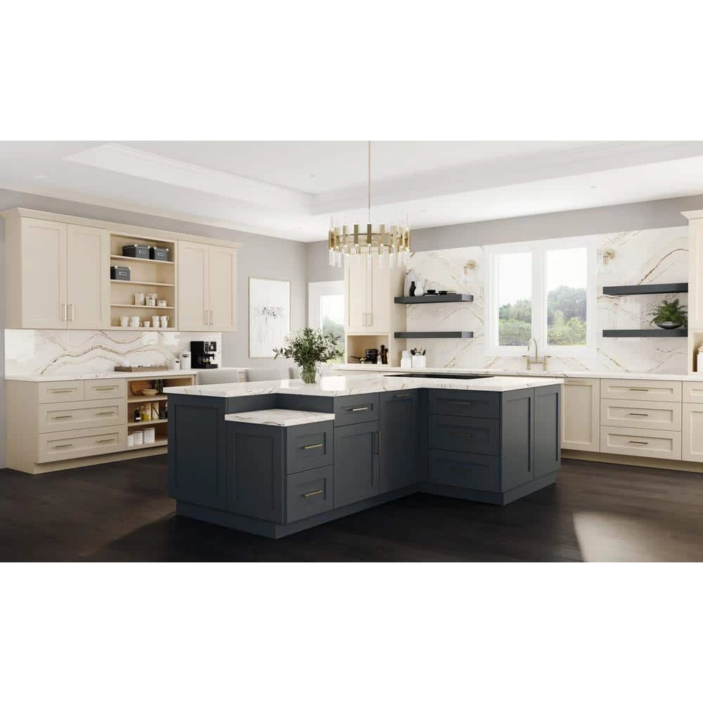 Home Decorators Collection Navarre Onyx Gray Shaker Assembled Plywood Stock Matching Kitchen Cabinet Toe Kick 96 in. x 4.5 in. x 0.125 in. 8 Home Decorators Collection Navarre Onyx Gray Shaker Assembled Plywood Stock Matching Kitchen Cabinet Toe Kick 96 in. x 4.5 in. x 0.125 in. - Image 6