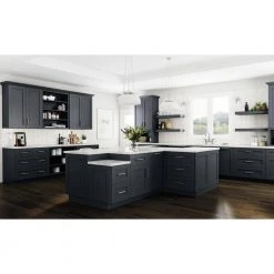Home Decorators Collection Navarre Onyx Gray Plywood Shaker Stock Assembled Wall Kitchen Cabinet Refrigerator End Panel 3 in. x 96 in. x 24 in. -Flora Home Decorators Soldes onyx gray painted home decorators collection assembled kitchen cabinets rp396 do 31 1000