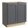 Home Decorators Collection Newport Onyx Gray Painted Plywood Shaker Stock Assembled Bath Kitchen Cabinet Vanity 2 Door (24 in. x 34.5 in. x 21 in.) -Flora Home Decorators Soldes onyx gray painted home decorators collection assembled kitchen cabinets vb2421fh ndo 64 1000