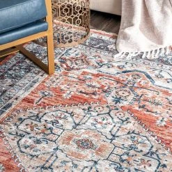 Home Decorators Collection Zara Medallion Orange 9 ft. x 12 ft. Area Rug -Flora Home Decorators Soldes orange home decorators collection area rugs kksl05a 9012 1d 1000