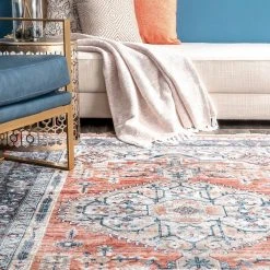 Home Decorators Collection Zara Medallion Orange 9 ft. x 12 ft. Area Rug -Flora Home Decorators Soldes orange home decorators collection area rugs kksl05a 9012 40 1000