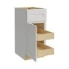 Home Decorators Collection Newport Assembled 15x34.5x24 in. Plywood Shaker Base Kitchen Cabinet Left 2 rollouts Soft Close in Painted Pacific White -Flora Home Decorators Soldes pacific white home decorators collection assembled kitchen cabinets b15l 2t npw 64 1000
