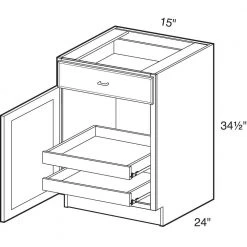 Home Decorators Collection Newport Assembled 15x34.5x24 in. Plywood Shaker Base Kitchen Cabinet Left 2 rollouts Soft Close in Painted Pacific White -Flora Home Decorators Soldes pacific white home decorators collection assembled kitchen cabinets b15l 2t npw c3 1000
