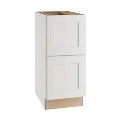 Home Decorators Collection Newport Assembled Plywood Shaker Kitchen Desk Base Cabinet Soft Close in Painted Pacific White (18x28.5x21 in.)