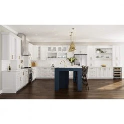Home Decorators Collection Newport Assembled 20x36x12 in. Plywood Shaker Wall Angle Corner Kitchen Cabinet Soft Close Left in Painted Pacific White -Flora Home Decorators Soldes pacific white home decorators collection assembled kitchen cabinets wa2436l npw 1f 1000