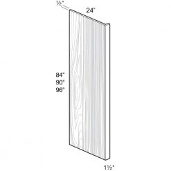 Home Decorators Collection Newport Assembled 1.5 in. x 96 in. x 24 in. Refrigerator End Panel in Pacific White -Flora Home Decorators Soldes pacific white home decorators collection kitchen cabinet end panels rp1 596 pw c3 1000