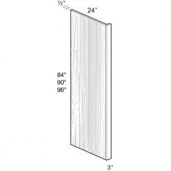 Home Decorators Collection Newport Assembled 3 in. x 96 in. x 24 in. Refrigerator End Panel in Pacific White -Flora Home Decorators Soldes pacific white home decorators collection kitchen cabinet end panels rp396 pw c3 1000