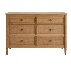 Home Decorators Collection Marsden Patina Finish 6-Drawer Cane Dresser (54 in W. X 36 in H.)