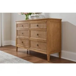 Home Decorators Collection Marsden Patina Finish 6-Drawer Cane Dresser (54 in W. X 36 in H.) -Flora Home Decorators Soldes patina home decorators collection dressers 05614 445 eps free c3 1000