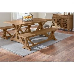Home Decorators Collection Aberwood Patina Oak Finish Wood Rectangle Trestle Dining Table for 6 (78.75 in. L x 30 in. H) 22 Home Decorators Collection Aberwood Patina Oak Finish Wood Rectangle Trestle Dining Table for 6 (78.75 in. L x 30 in. H) -Flora Home Decorators Soldes patina home decorators collection kitchen dining tables dp18019 p c3 1000