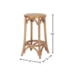 Home Decorators Collection Mavery Patina Oak Finish Backless Wood Counter Stool with Woven Rattan Seat -Flora Home Decorators Soldes patina oak home decorators collection bar stools pjl001 297006 40 1000