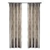 Home Decorators Collection Garden Gate 50 in. W x 84 in. L Light Filtering Window Panel in Pewter -Flora Home Decorators Soldes pewter home decorators collection room darkening curtains fzh04lab2pew 64 1000