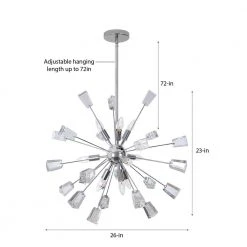 Home Decorators Collection Kimberly 9-Light Crystal and Chrome Sputnik Chandelier -Flora Home Decorators Soldes polished chrome home decorators collection chandeliers p579mh chr a0 1000
