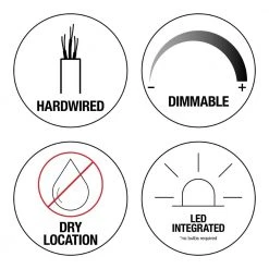 Home Decorators Collection Keighley Crystal 17.5-in. Polished Chrome Integrated LED Flush Mount Kitchen Ceiling Light Fixture -Flora Home Decorators Soldes polished chrome home decorators collection flush mount lights cp 25117 40 1000