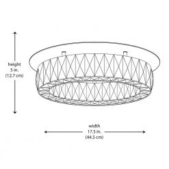 Home Decorators Collection Keighley Crystal 17.5-in. Polished Chrome Integrated LED Flush Mount Kitchen Ceiling Light Fixture -Flora Home Decorators Soldes polished chrome home decorators collection flush mount lights cp 25117 77 1000