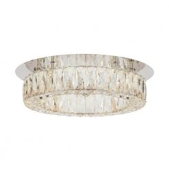 Home Decorators Collection Keighley Crystal 17.5-in. Polished Chrome Integrated LED Flush Mount Kitchen Ceiling Light Fixture -Flora Home Decorators Soldes polished chrome home decorators collection flush mount lights cp 25117 c3 1000