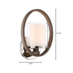 Home Decorators Collection Downing 1-Light Polished Nickel/Corona Bronze Wall Sconce -Flora Home Decorators Soldes polished nickel and corona bronze home decorators collection wall sconces 28011 a0 1000