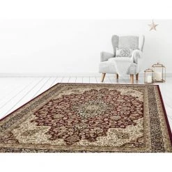 Home Decorators Collection Silk Road Red 8 ft. x 10 ft. Medallion Area Rug -Flora Home Decorators Soldes red home decorators collection area rugs 30907 c3 1000