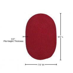 Home Decorators Collection Trends Red 7 ft. x 9 ft. Oval Braided Area Rug -Flora Home Decorators Soldes red home decorators collection area rugs br72r084x108 76 1000