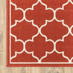 Home Decorators Collection Valley Red 8 ft. x 11 ft. Indoor/Outdoor Area Rug -Flora Home Decorators Soldes red home decorators collection outdoor rugs 9525850110 1d 1000